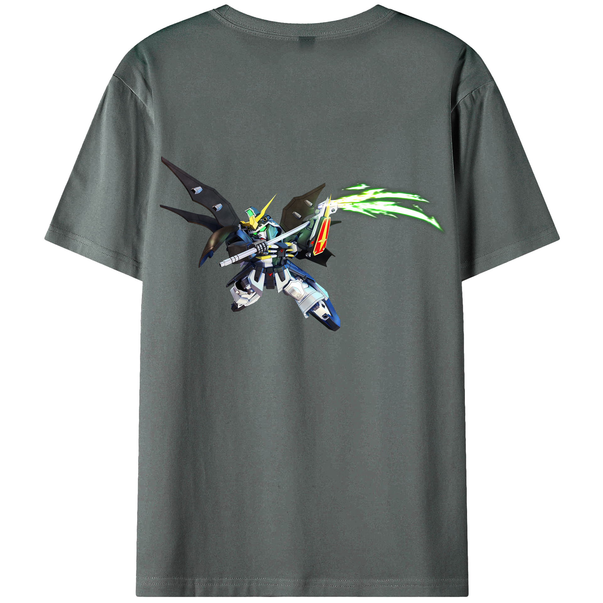 （画像用） 機動戦士ガンダム Mobile Suit Gundam 綿100％ メンズ半袖Tシャツ（バックプリント） 通気性